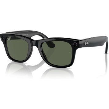 Смарт-окуляри Ray-Ban Смарт-окуляри Meta Wayfarer Shiny Black/G15 Green size XXL (RW4008 601/71 53-22) RW4008 601/71 53-22 фото